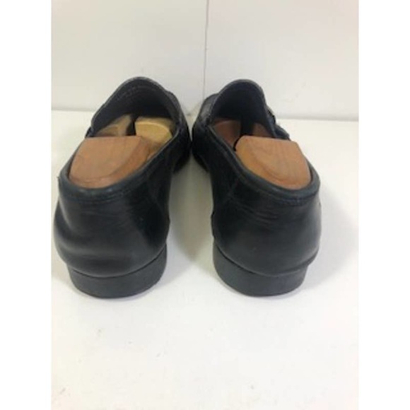 Bruno Magli Leather Piatto Horse Bit Band Slip On Loafer Shoes Black Mens 12 M
